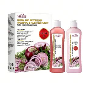 Onion Shampoo & Conditioner With Onion Extract And Vitamin E Cleanses And Reduces Oiliness, Suitable For All Hair Types-Selling On Ebay Is Prohib (Option: Onion shampoo and conditioner)