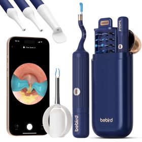 Bebird EarSight Plus Earwax Removal Tool Ear Canal Cleaner, Equipped With A Camera For Ear Nose Throat Examination. (Color: Dark blue)